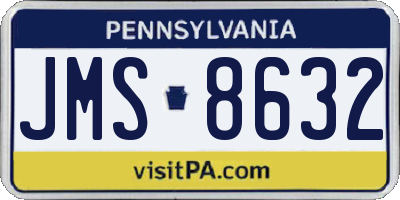 PA license plate JMS8632