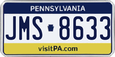 PA license plate JMS8633