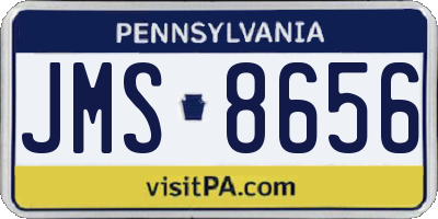 PA license plate JMS8656