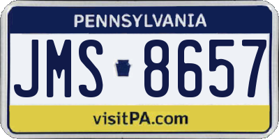 PA license plate JMS8657