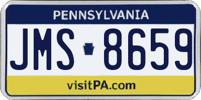 PA license plate JMS8659