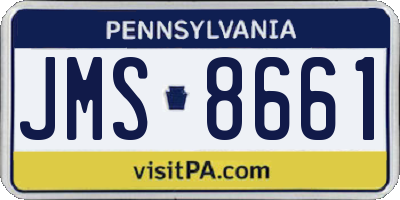 PA license plate JMS8661