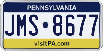 PA license plate JMS8677