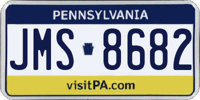 PA license plate JMS8682
