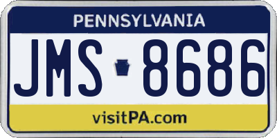 PA license plate JMS8686