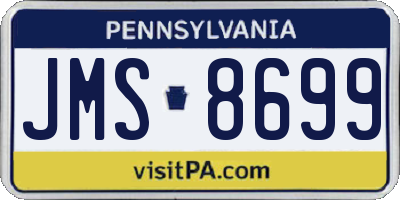 PA license plate JMS8699