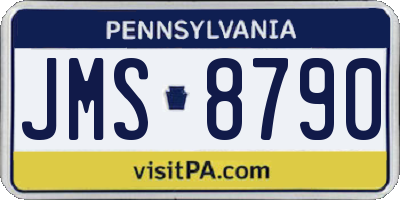PA license plate JMS8790