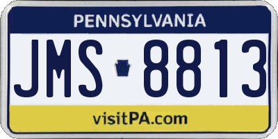 PA license plate JMS8813