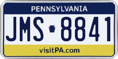 PA license plate JMS8841