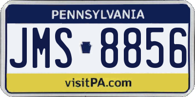 PA license plate JMS8856