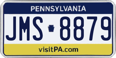 PA license plate JMS8879
