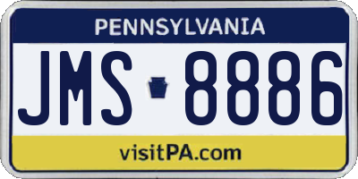 PA license plate JMS8886