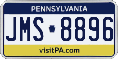 PA license plate JMS8896