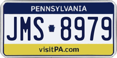 PA license plate JMS8979