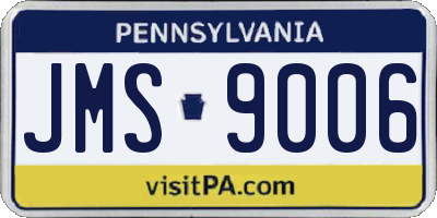 PA license plate JMS9006