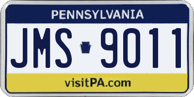 PA license plate JMS9011