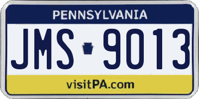PA license plate JMS9013