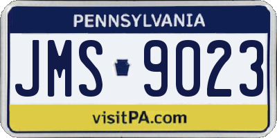 PA license plate JMS9023