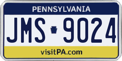 PA license plate JMS9024