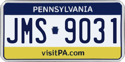 PA license plate JMS9031