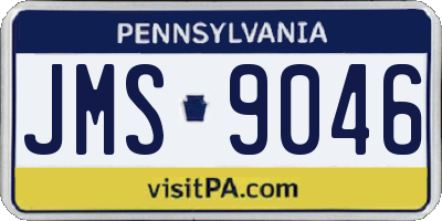 PA license plate JMS9046