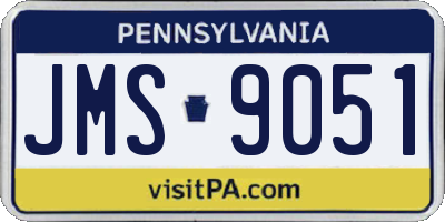 PA license plate JMS9051