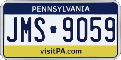 PA license plate JMS9059