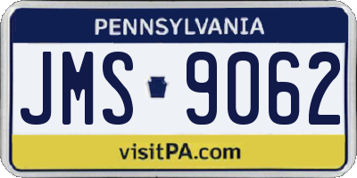 PA license plate JMS9062