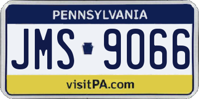PA license plate JMS9066