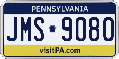 PA license plate JMS9080