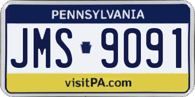 PA license plate JMS9091