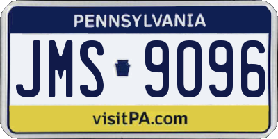 PA license plate JMS9096