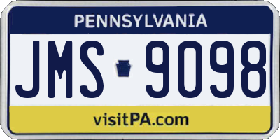 PA license plate JMS9098