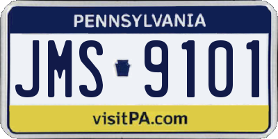 PA license plate JMS9101