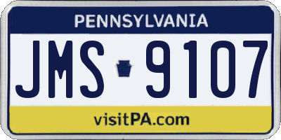 PA license plate JMS9107