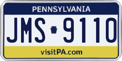 PA license plate JMS9110