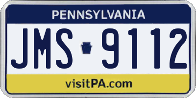 PA license plate JMS9112