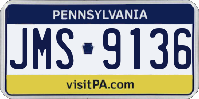 PA license plate JMS9136