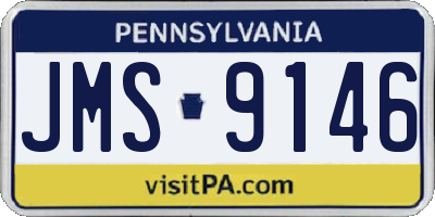 PA license plate JMS9146