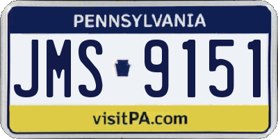 PA license plate JMS9151