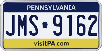 PA license plate JMS9162