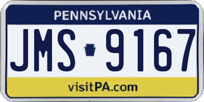 PA license plate JMS9167