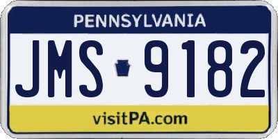 PA license plate JMS9182