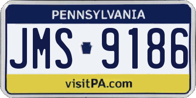 PA license plate JMS9186