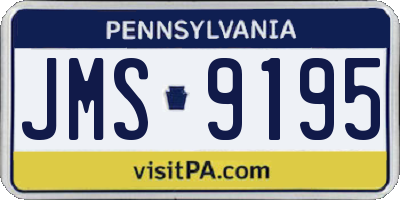 PA license plate JMS9195