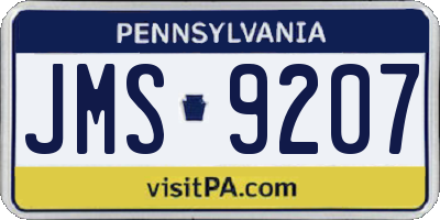 PA license plate JMS9207