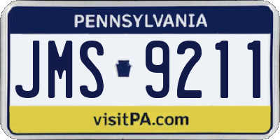PA license plate JMS9211