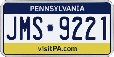 PA license plate JMS9221