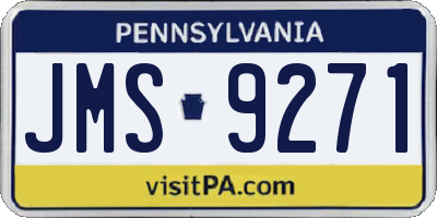 PA license plate JMS9271