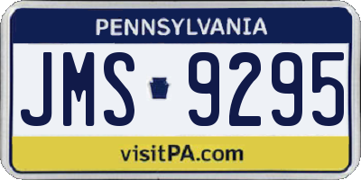 PA license plate JMS9295